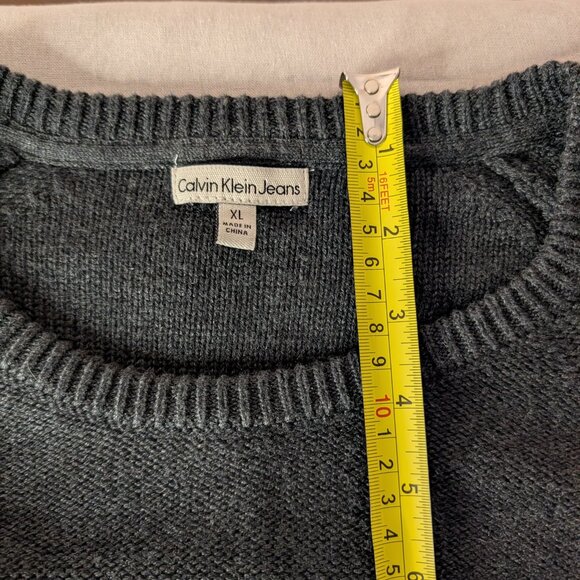 Calvin Klein Jeans Relaxed Fit Men's Cotton Sweater Size XLarge - Picture 8 of 10
